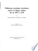 Publicaciones periòdiques barceloneses escrites en llengua catalana des de 1879 a 1918