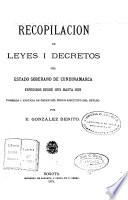 Recopilación de leyes i decretos del estado soberano de Cundinamarca
