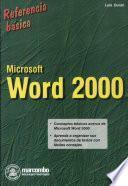 Referencia Básica Microsoft Word 2000