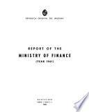 Report of the Ministry of Finance