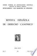 Revista española de derecho canónico