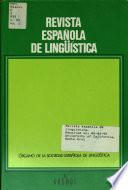 Revista espanola de linguistica
