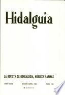 Revista Hidalguía número 189. Año 1985