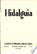 Revista Hidalguía número 37. Año 1959