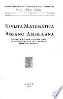 Revista matemática hispano-americana
