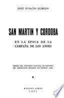San Martín y Córdoba en la época de la campaña de los Andes
