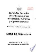 Segundas Jornadas Interdisciplinarias de Estudios Agrarios y Agroindustriales, Buenos Aires, 7 al 9 de Noviembre de 2001