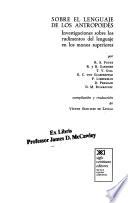 Libro Sobre el lenguaje de los antropoides