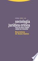 Libro Sociología jurídica crítica