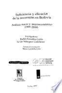 Suficiencia y eficacia de la inversión en Bolivia