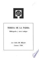 Teresa de la Parra, bibliografía y otros trabajos