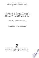 Textos de catedráticos jesuitas en Quito colonial