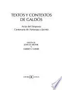 Libro Textos y contextos de Galdós