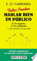 Libro Todos pueden hablar bien en público