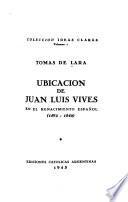Ubicación de Juan Luís Vives en el renacimiento español