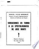 Variaciones en torno a la epistolografía de José Martí