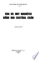 Libro Vida del muy magnífico señor don Cristóbal Colón