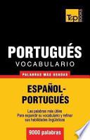 Libro Vocabulario Espanol-Portugues - 9000 Palabras Mas Usadas