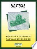Zacatecas. Conteo de Población y Vivienda, 1995. Resultados definitivos. Tabulados básicos